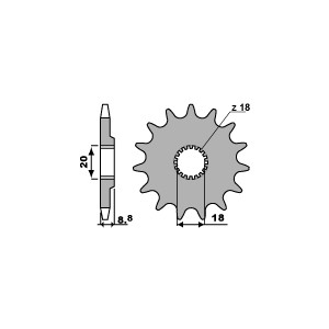 PBR WYPRZEDAZ ZĘBATKA PRZEDNIA 1251 15 18NC (MADE IN ITALY)