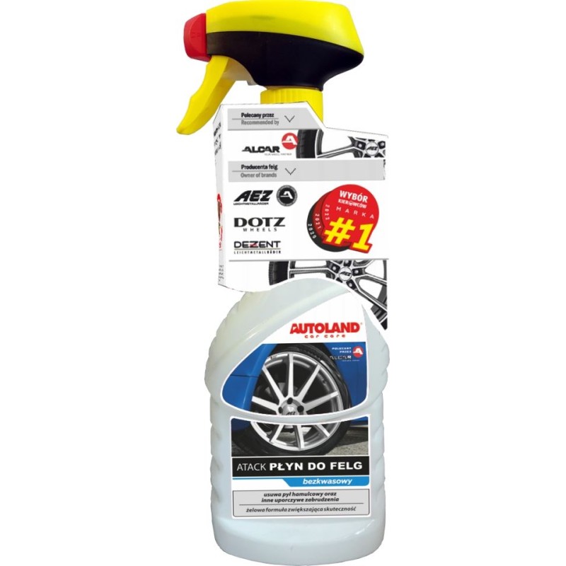 AUTOLAND ATACK PŁYN DO FELG 0,75L (6) - Skuteczna ochrona i czyszczenie felg samochodowych