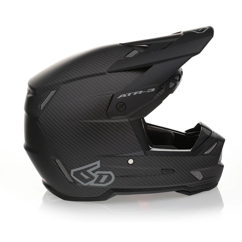 6d helmets kask cross/enduro model atr-3 solid matte black fim (frhphe-02) kolor czarny/szary rozmiar s