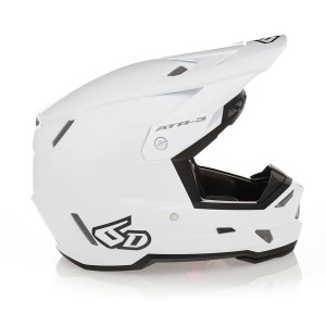6d helmets kask cross/enduro model atr-3 solid gloss white fim (frhphe-02) kolor biały rozmiar m ( 57 - 58 cm )