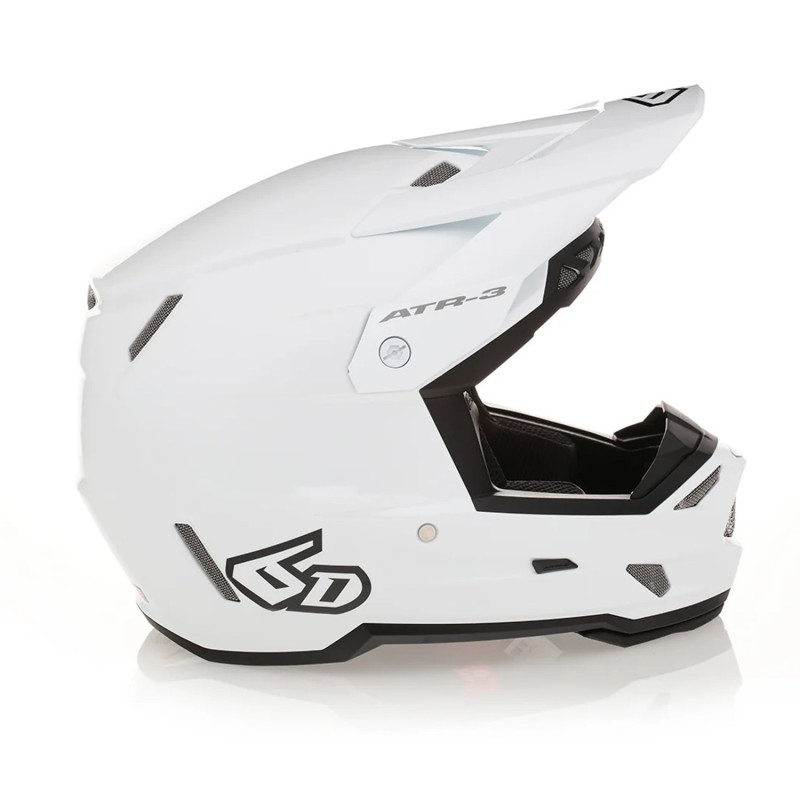 6d helmets kask cross/enduro model atr-3 solid gloss white fim (frhphe-02) kolor biały rozmiar m ( 57 - 58 cm )