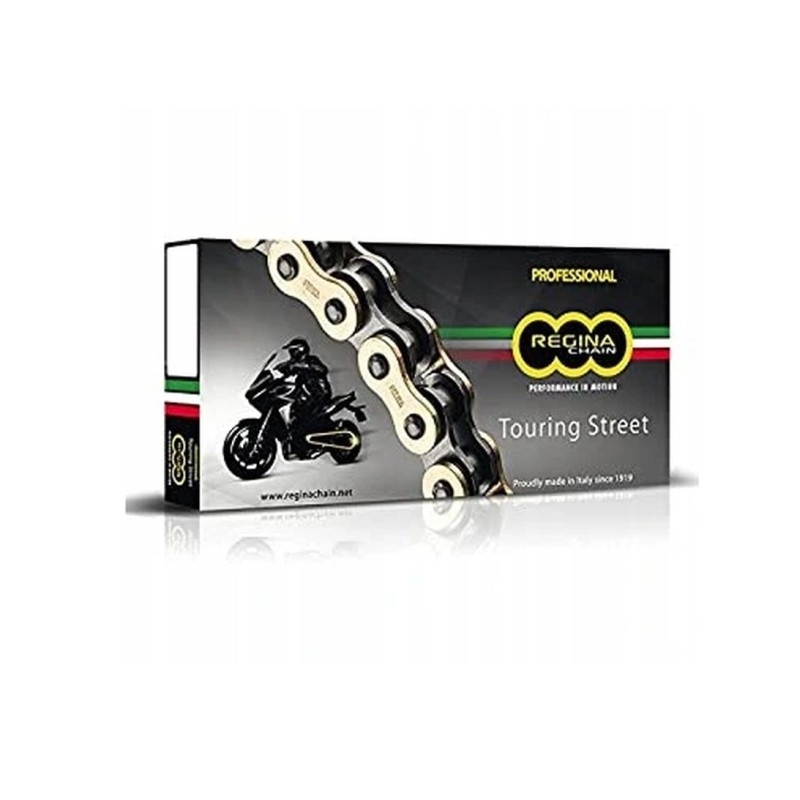 Łańcuch napędowy Regina 525ZRT (116 ogniw) z-ring touring-street do 900 ccm złoty