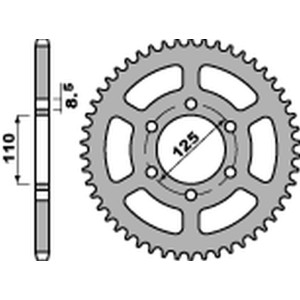 PBR ZĘBATKA TYLNA 1514 48 C45 CAGIVA 125 FRECCIA '88-'89, BLUES '87-'95 (JTR13.48)