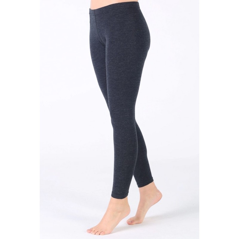 Legginsy termoaktywne damskie WOOLONA NORTE - 100% wełna merino - antracyt XL