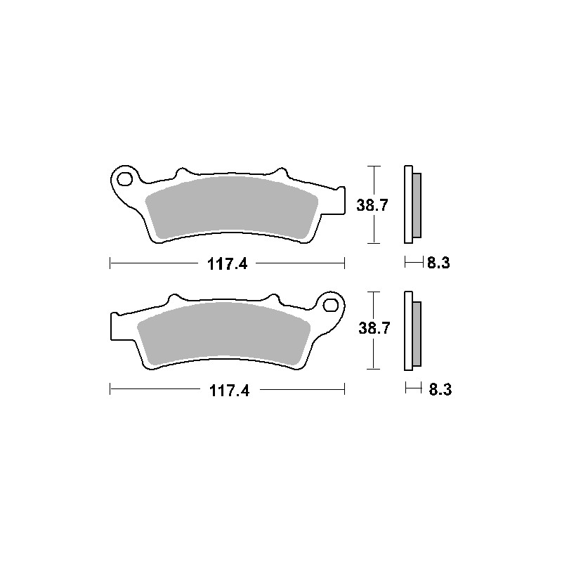Klocki hamulcowe SBS PROMOCJA KH324 MAXI CARBON - pasujące do skuterów Aprilia, Kymco, Malaguti