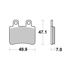 Klocki hamulcowe SBS KH350 do BMW C125/200, Malaguti Madison 3 - czarne ceramiczne