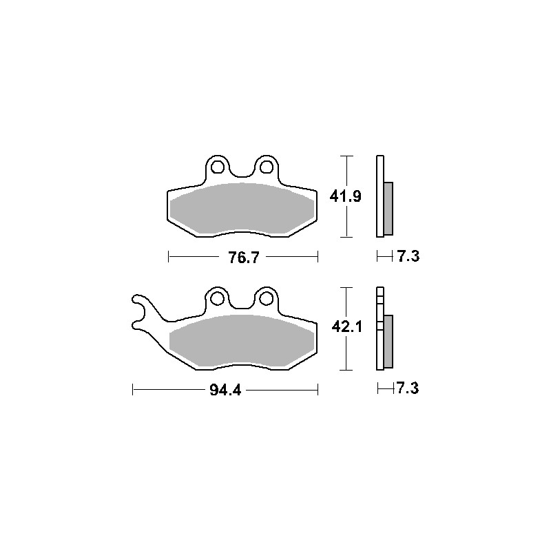 Klocki hamulcowe SBS KH194 Street Standart Ceramic czarne