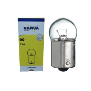 NARVA ŻARÓWKA 12V 5W BA15S R5W - Białe Szkło