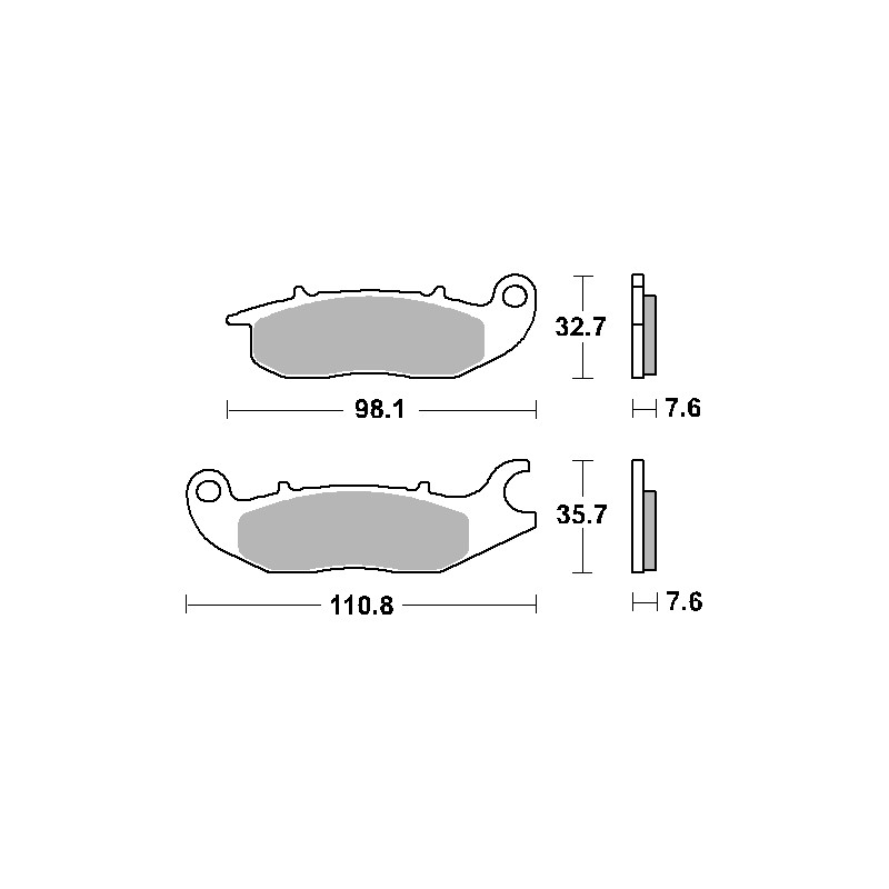 Klocki hamulcowe ceramiczne SBS KH375 - promocja, kolor czarny