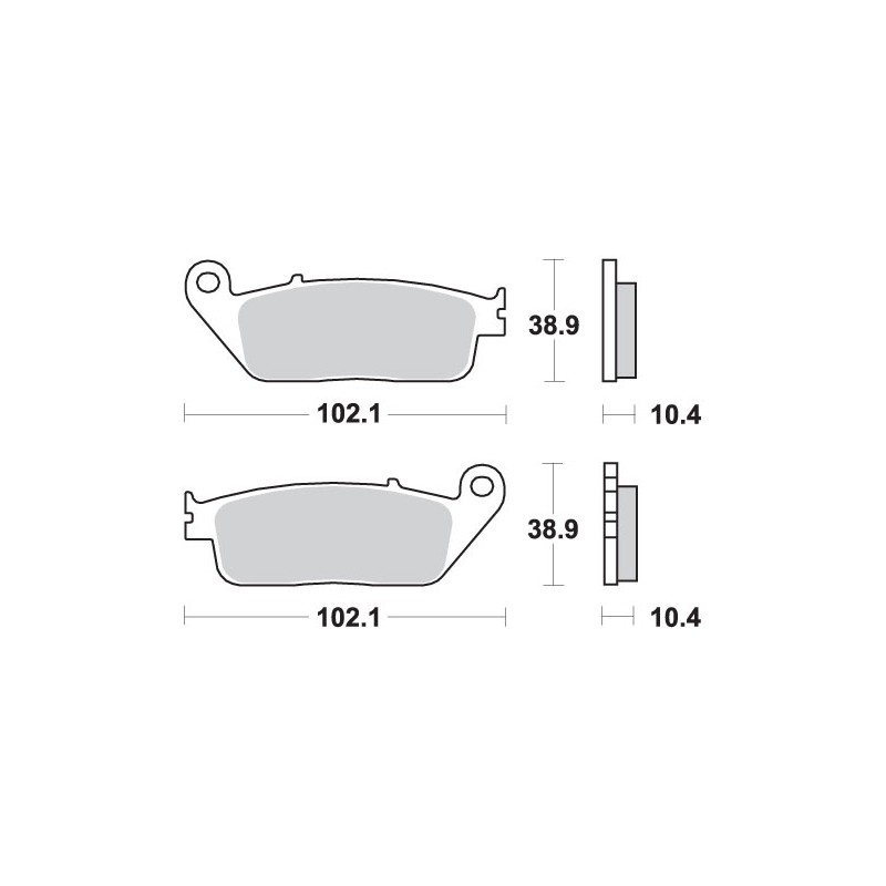 Klocki hamulcowe SBS KH196 Maxi Sinter złote Yamaha YP/VP 125/250/300/400 przód