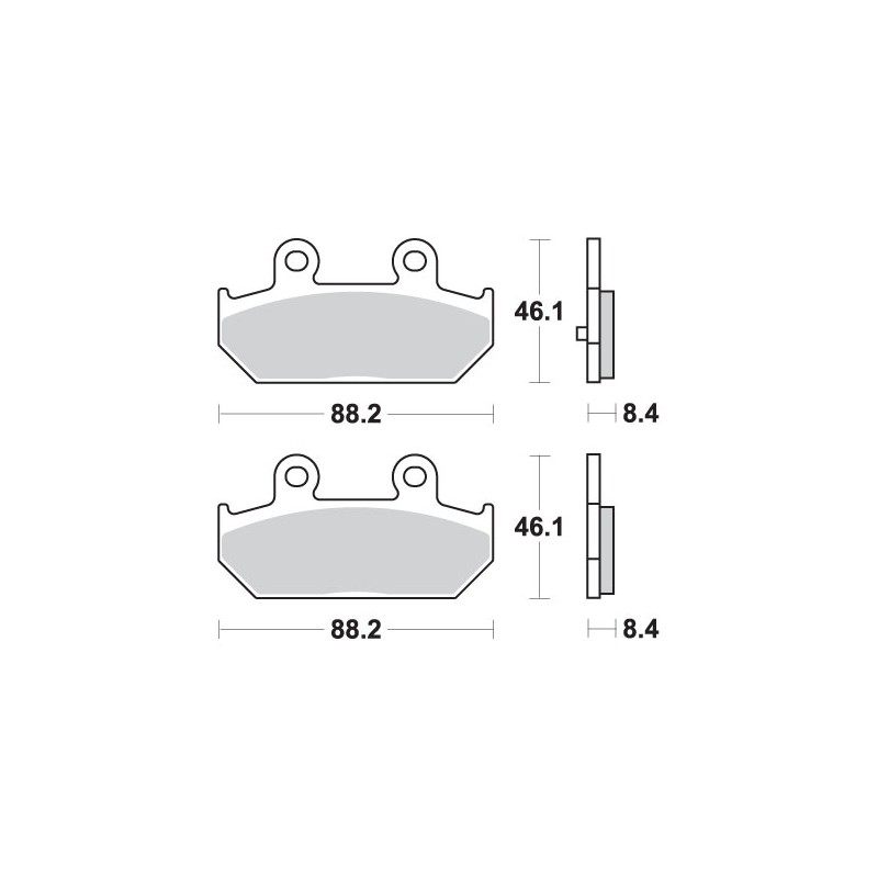 Klocki hamulcowe SBS KH412 Maxi Sinter Suzuki AN 400/650 Burgman '02-'23 tył