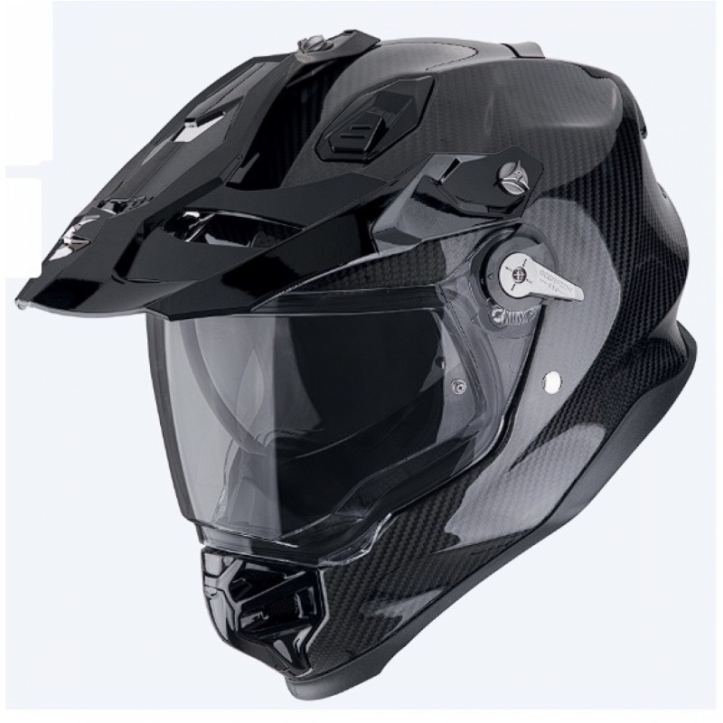 SCORPION KASK DUAL ENDURO / ADVENTURE ADF-9000 CARBON AIR SOLID KOLOR KARBON ROZMIAR XL