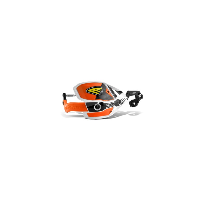 Osłony rąk CYCRA z mocowaniem 28,6mm - biały/pomarańczowy
