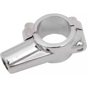 EMGO 2025/02 UCHWYT LUSTERKA Z OBEJMĄ NA KIEROWNICĘ 22MM (7/8") CHROMOWANY (WZÓR YAMAHA)