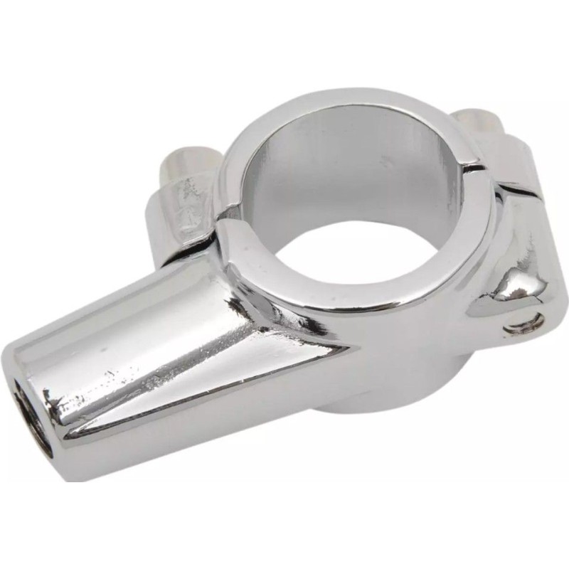 EMGO 2025/02 UCHWYT LUSTERKA Z OBEJMĄ NA KIEROWNICĘ 22MM (7/8") CHROMOWANY (WZÓR YAMAHA)