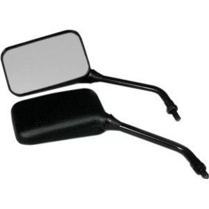 EMGO 2025/02 LUSTERKO YAMAHA PRAWE / LEWE (PARA 2 SZT.) (GWINT M10) (DŁUGIE RAMIE) KOLOR CZARNY (HOMOLOGACJA)