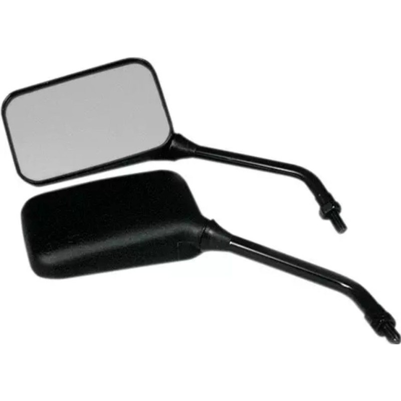 EMGO 2025/02 LUSTERKO YAMAHA PRAWE / LEWE (PARA 2 SZT.) (GWINT M10) (DŁUGIE RAMIE) KOLOR CZARNY (HOMOLOGACJA)