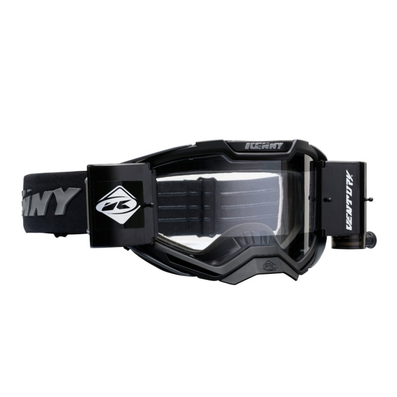 Okulary KENNY RACING GOGLE ROLL-OFF MODEL VENTURY CZARNY PRZEŻROCZYSTA