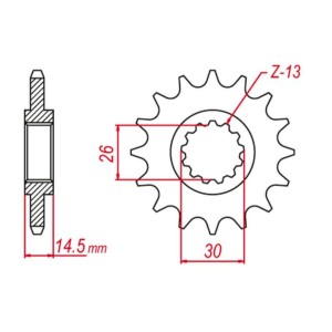 GROSSKOPF WYPRZEDAŻ ZĘBATKA PRZEDNIA 2047 15 HONDA CB750F '91-'03, CB 1000 '18-'21, VFR 800 '14-'20 (-1)