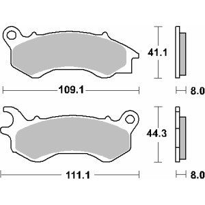 Klocki hamulcowe SBS KH603 Street Standard Ceramic - czarny, do Honda NSC/PCX/SCV, Peugeot Django