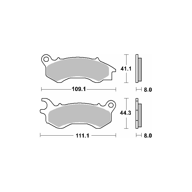 Klocki hamulcowe SBS KH603 Street Standard Ceramic - czarny, do Honda NSC/PCX/SCV, Peugeot Django