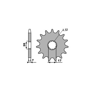 PBR ZĘBATKA PRZEDNIA 2064 11 18NC APRILIA, HM, AM6 (ŁAŃC. 428) (MADE IN ITALY)