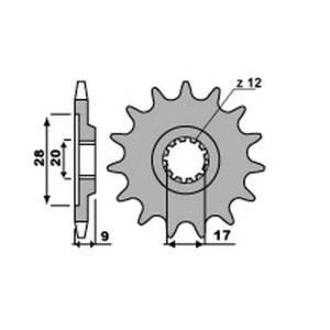 GROSSKOPF WYPRZEDAŻ ZĘBATKA PRZEDNIA HM CRE 50 '04-'06 CRE DERAPAGE'06-'12 SIX COMPETITION '04-'07 SM DERAPAGE/SIX '04-