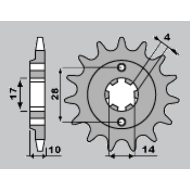Zębatka przednia 2065 13 Derbi Senda 50 96-99 - Wyprzedaż!