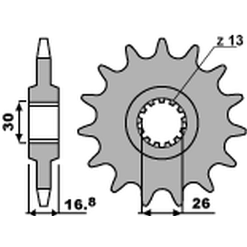 PBR ZĘBATKA PRZEDNIA 2068 15 18NC do Honda CBR 600F, CBR 650F, XL 1000V Varadero