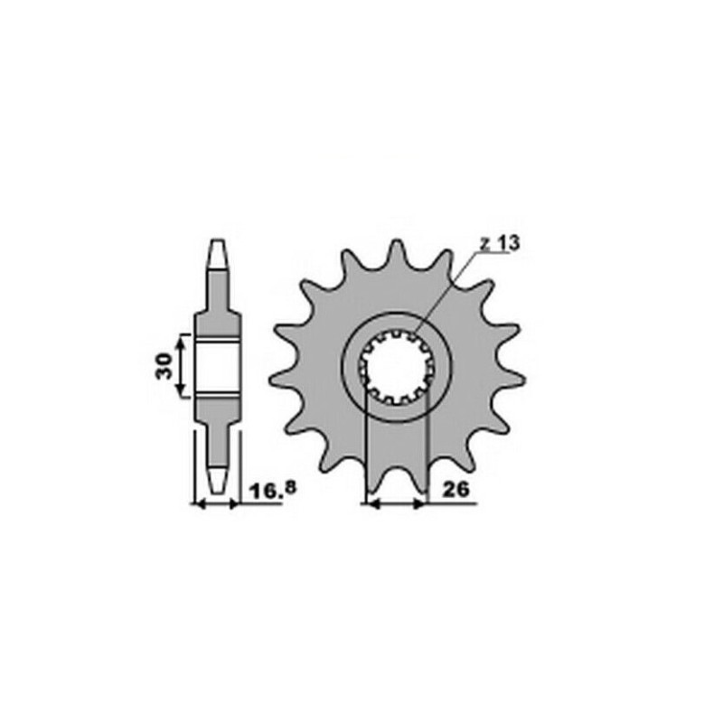 GROSSKOPF WYPRZEDAŻ ZĘBATKA PRZEDNIA 2068 11 HONDA CBR 600F \'99-\'06, CBR 900RR \'96-\'99 JTF 1370/11