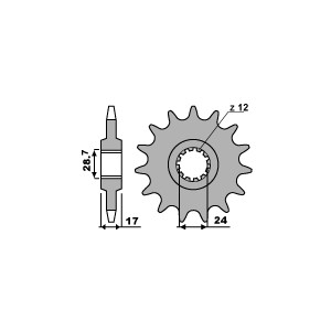 PBR WYPRZEDAZ ZĘBATKA PRZEDNIA 2073 14 18NC CBF/CBR 600 '-1' (ŁAŃC. 525) (MADE IN ITALY)