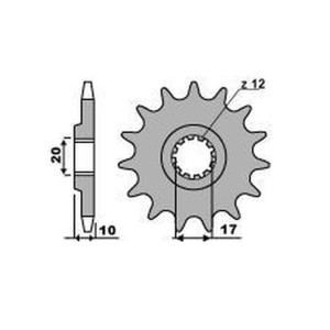 Zębatka przednia do Husqvarna CR/WR 125 i Betamotor 250 - GROSSKOPF JTF2074.14