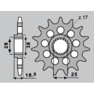JR WYPRZEDAŻ ZĘBATKA PRZEDNIA 2078 15 APRILIA/BMW (JTF704.15) - Sklep MotoParts.pl