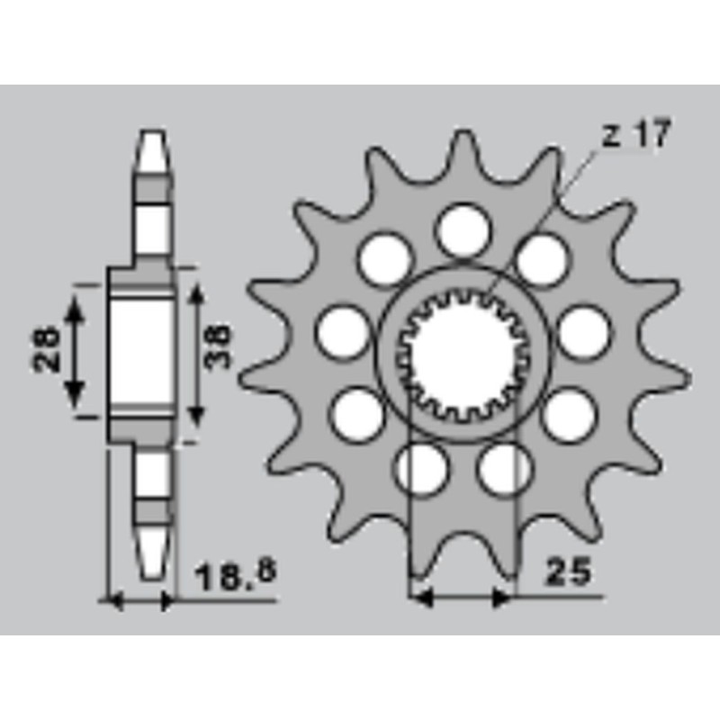 JR WYPRZEDAŻ ZĘBATKA PRZEDNIA 2078 15 APRILIA/BMW (JTF704.15) - Sklep MotoParts.pl