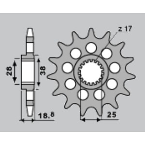 Zębatka przednia do BMW F 650/800 GS/R, F 700/750/850 GS, Aprilia ETV 1000 Caponord