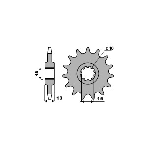 PBR WYPRZEDAZ ZĘBATKA PRZEDNIA 2081 13 18NC FANTIC 50/80 (ŁAŃC. 428) (MADE IN ITALY)