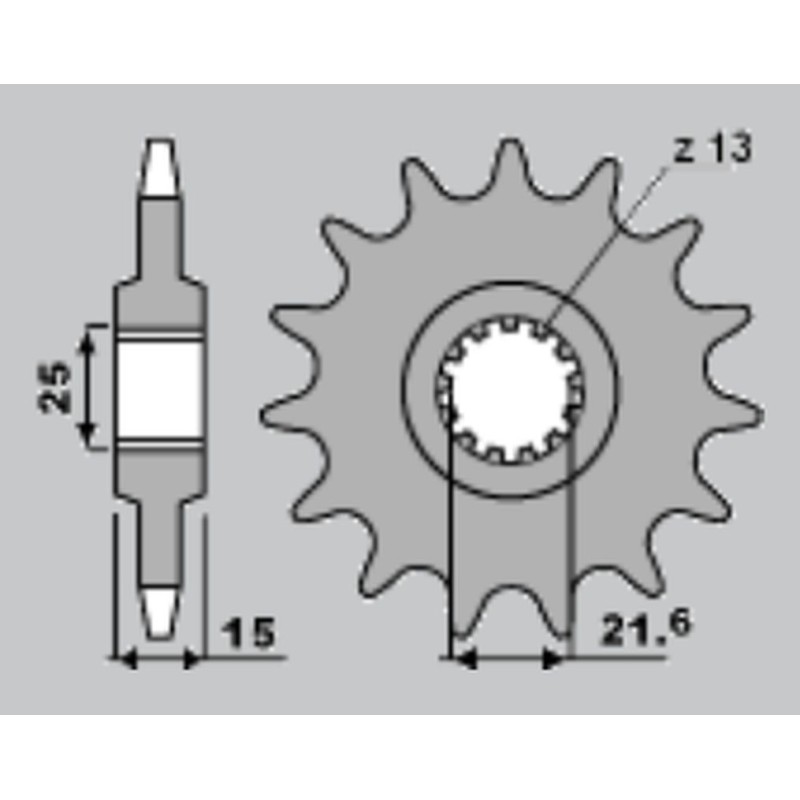 JR WYPRZEDAŻ ZĘBATKA PRZEDNIA 2082 15 KAWASAKI ZX6R '95-'97