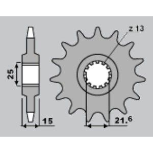 Zębatka przednia 2082 15 ZX 6R '95-'97 do motocykla Triumph - Wyprzedaż