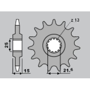Zębatka przednia 2082 15 Kawasaki ZX6R 95-97 - Wyprzedaż