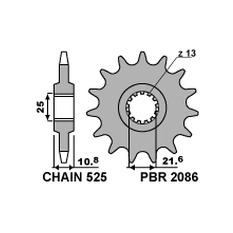 PBR WYPRZEDAŻ ZĘBATKA PRZEDNIA 2086 16 18NC (MADE IN ITALY) - wysokiej jakości produkt do rowerów