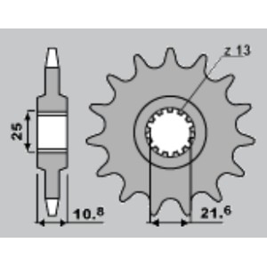 Zębatka przednia 2086 17 Yamaha TDM 850 '96-'98 - JR Wyprzedaż (JTF1586.17)