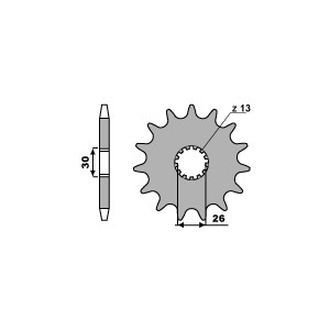 PBR WYPRZEDAZ ZĘBATKA PRZEDNIA 2090 19 18NC TRIUMPH 955/1050/1200 (ŁAŃC. 530) (JTF1180.19) (MADE IN ITALY)
