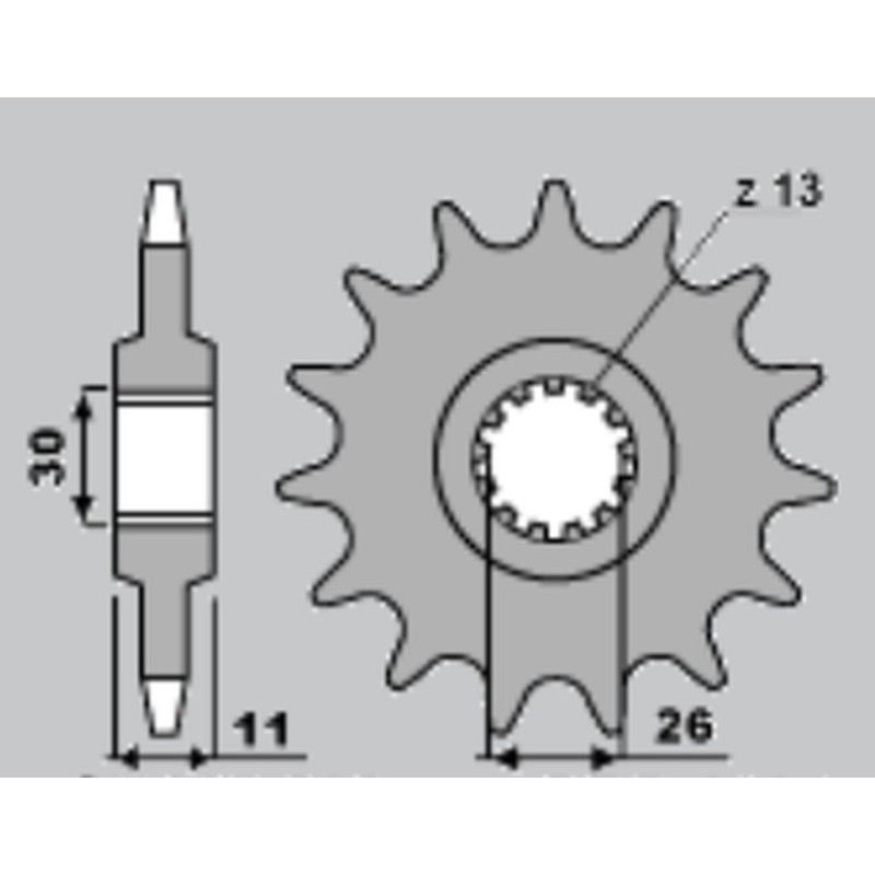 Zębatka przednia do Yamaha FZ8, MT 09, MT 07, TDM 900 - CHT WYPRZEDAŻ