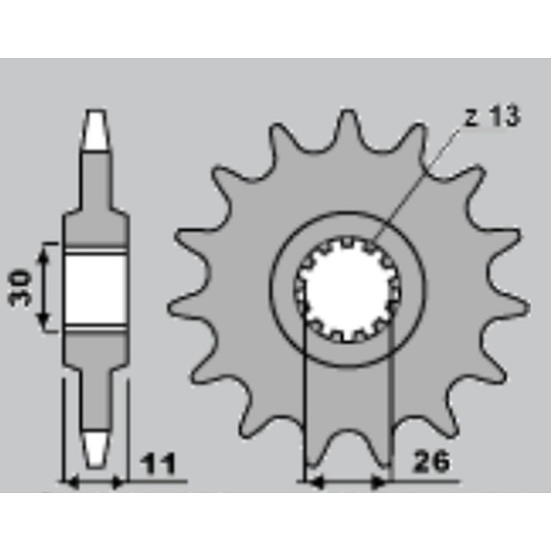 Wyprzedaż zębatka przednia 209 14 Cagiva 50 Cocis 88-89 (A4240209140)