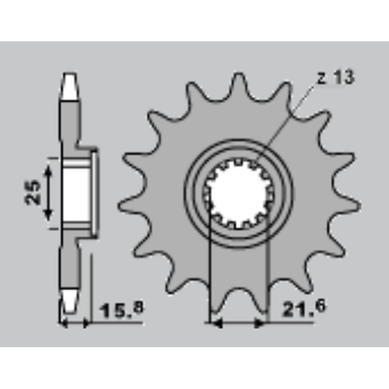 Zębatka przednia 2093 15 Kawasaki ZX-6R, ZX-6RR - wyprzedaż!