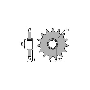 PBR WYPRZEDAZ ZĘBATKA PRZEDNIA 2097 14 18NC MV AUGUSTA 750 F4