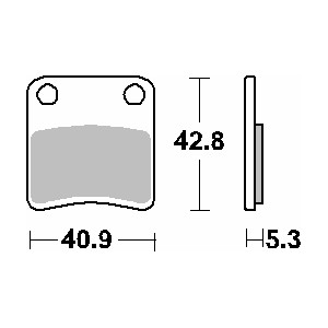 Klocki hamulcowe SBS KH257/2 Street Standard Ceramic - czarne
