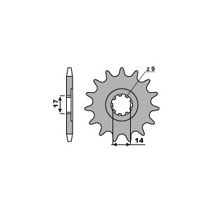 PBR WYPRZEDAŻ ZĘBATKA PRZEDNIA 210 13 18NC CAGIVA Z13 (ŁAŃC. 428) (MADE IN ITALY)