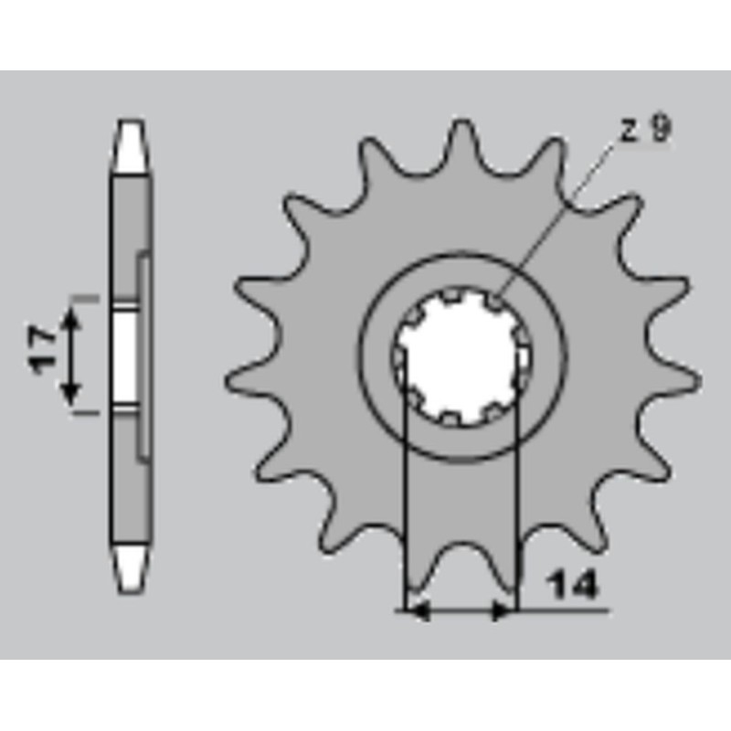 CHT WYPRZEDAŻ ZĘBATKA PRZEDNIA 210 14 CAGIVA MITO 50 99, PRIMA SUPER CITY 50 92-96