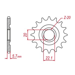 Zębatka przednia Grosskopf wyprzedaż - do Gas Gas EC 250/300/450F, Yamaha YZ 125/250F/WR 250F